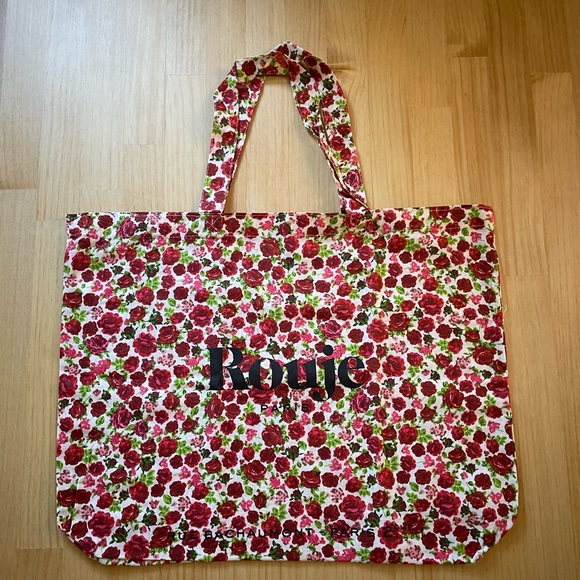 Rouje Red and Green Floral Fabric - Picture 2 of 2